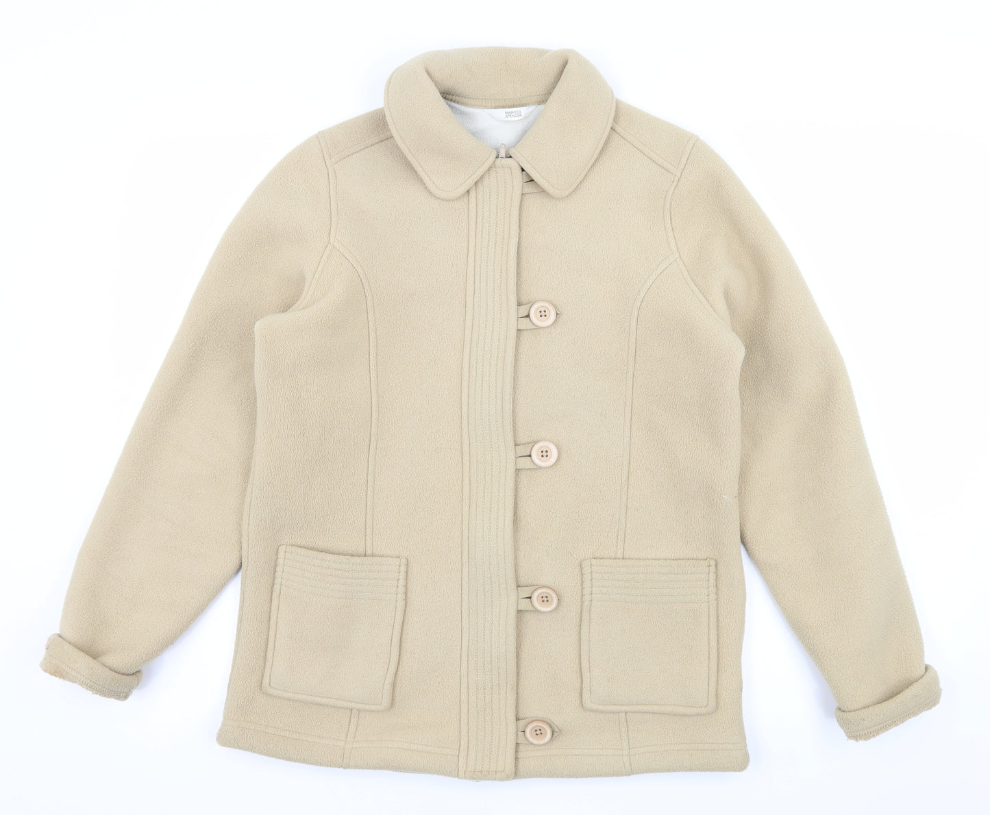 Marks and Spencer Womens Beige  Fleece Jacket  Size 10