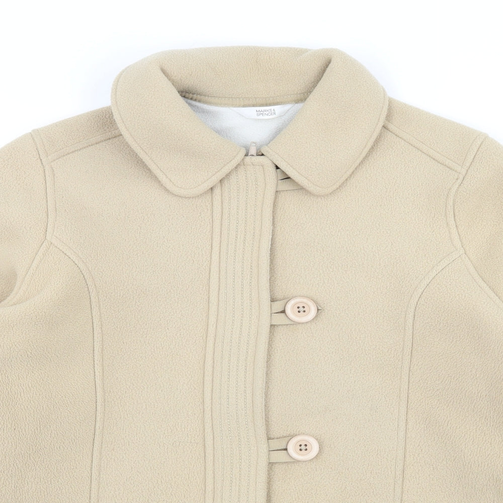 Marks and Spencer Womens Beige  Fleece Jacket  Size 10