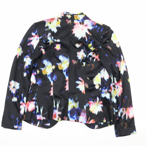 Paper Dolls Womens Black   Jacket Blazer Size 10  - Abstract Design