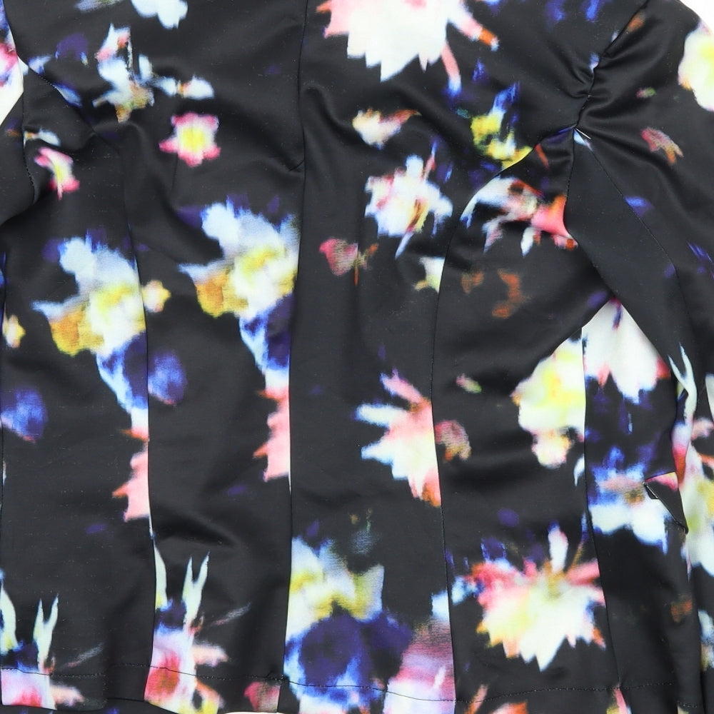 Paper Dolls Womens Black   Jacket Blazer Size 10  - Abstract Design