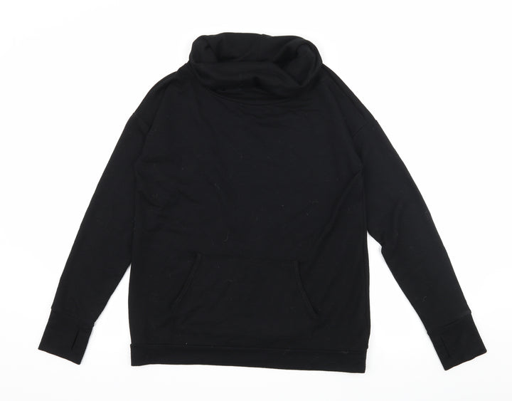 FOREVER 21 Womens Black Jersey Pullover Sweatshirt Size S - Open back