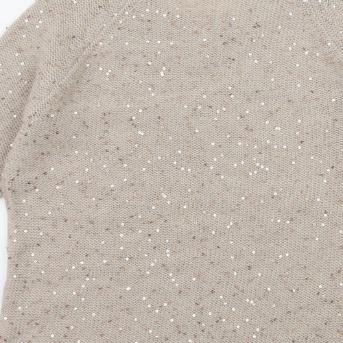 The White Company Womens Beige  Knit Pullover Jumper Size L