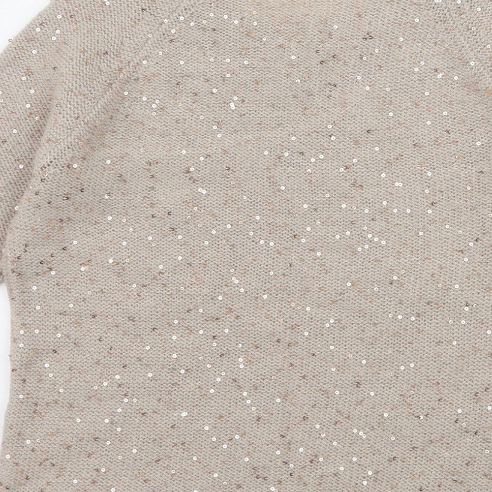 The White Company Womens Beige  Knit Pullover Jumper Size L