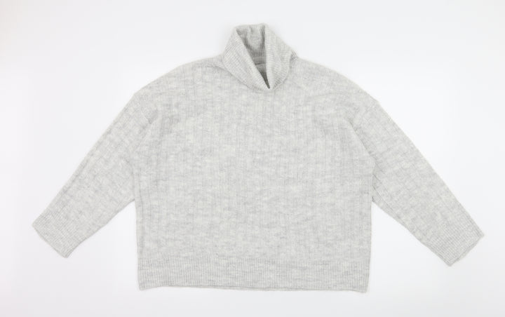 George Womens Grey Knit Pullover Jumper Size M