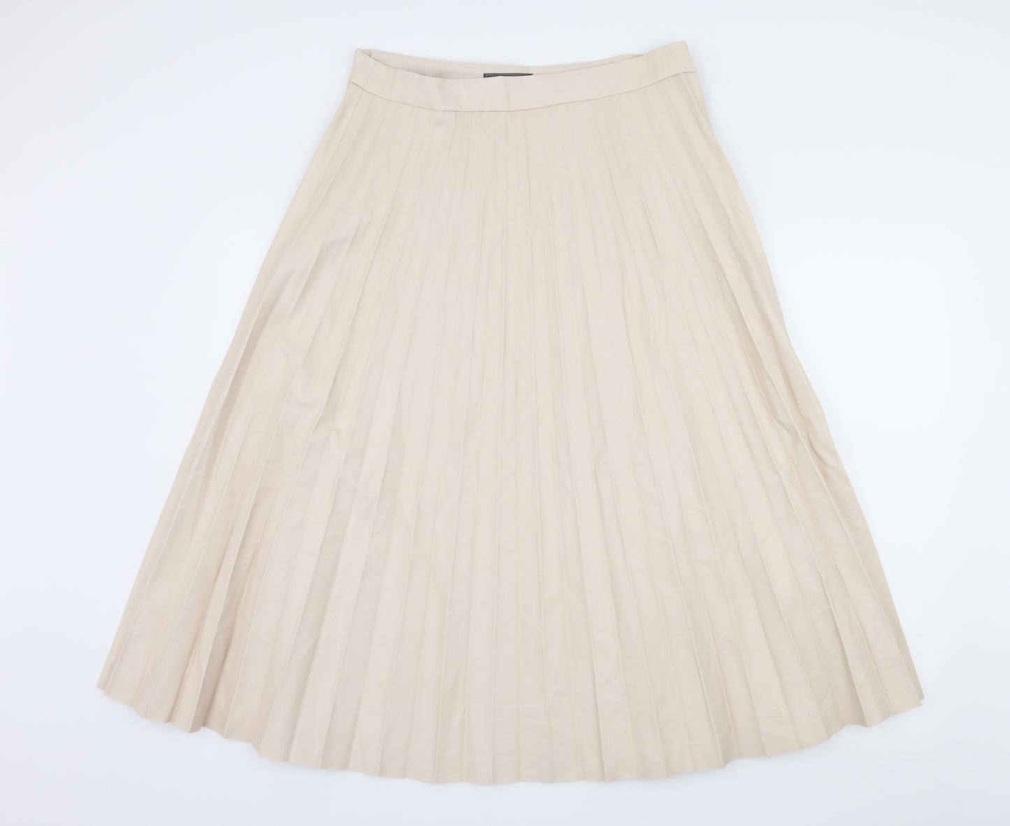 Primark Womens Ivory   Pleated Skirt Size 14
