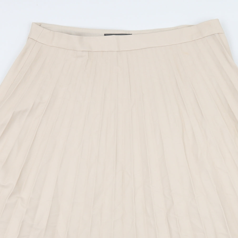 Primark Womens Ivory   Pleated Skirt Size 14