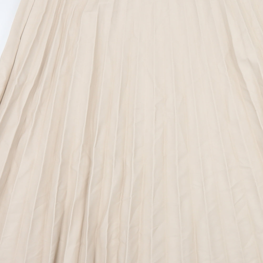 Primark Womens Ivory   Pleated Skirt Size 14