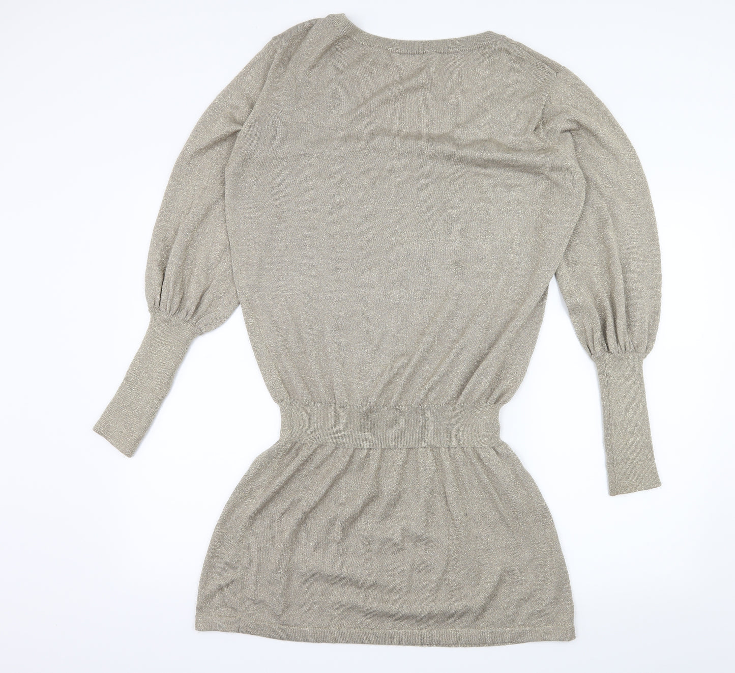 Internacionale Womens Gold  Knit Jumper Dress  Size 16