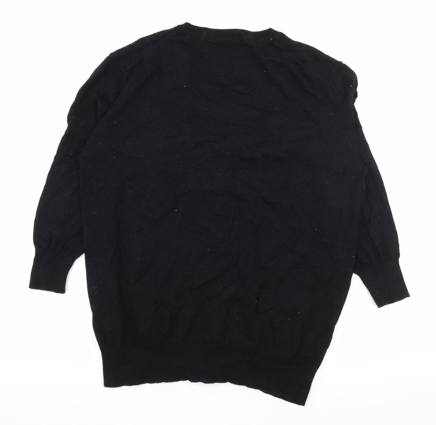Zara Womens Black  Knit Cardigan Jumper Size M
