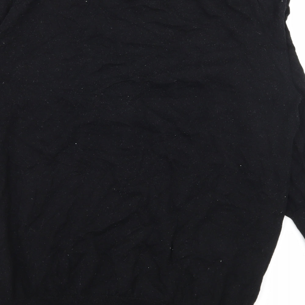 Zara Womens Black  Knit Cardigan Jumper Size M
