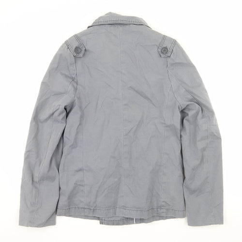 Topman Mens Grey   Pea Coat Coat Size 2XS
