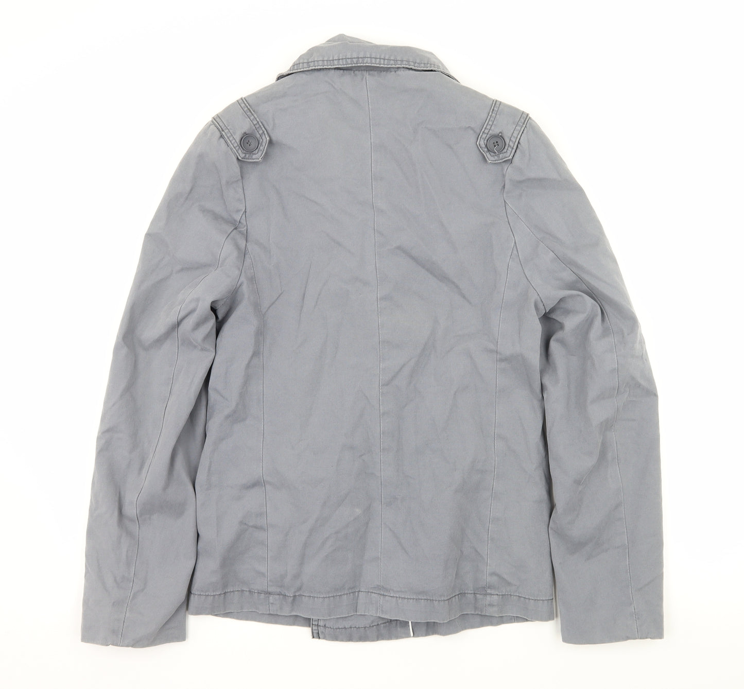 Topman Mens Grey   Pea Coat Coat Size 2XS