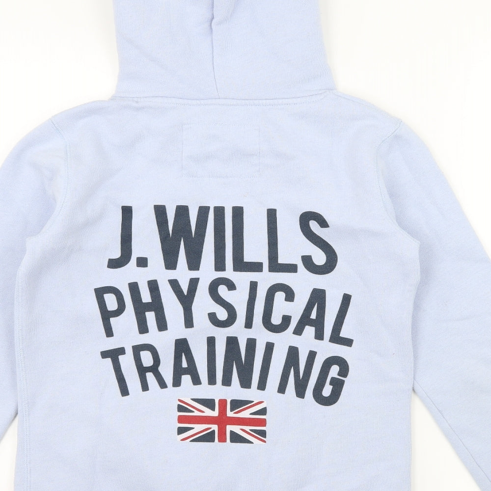 Jack Wills Womens Blue  Jersey Pullover Hoodie Size 8  - J Wills