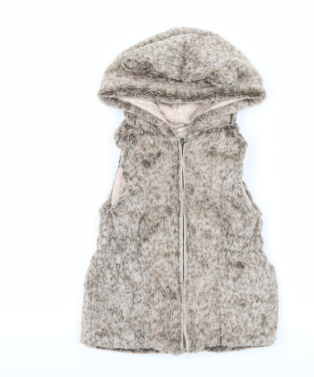 TU Girls Brown   Gilet Jacket Size 4-5 Years