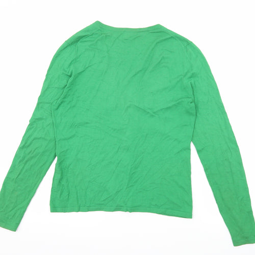 Hobs Womens Green  Knit Cardigan Jumper Size 12