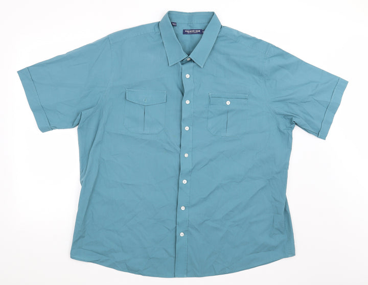 Premier Man Mens Green Button-Up Size XL