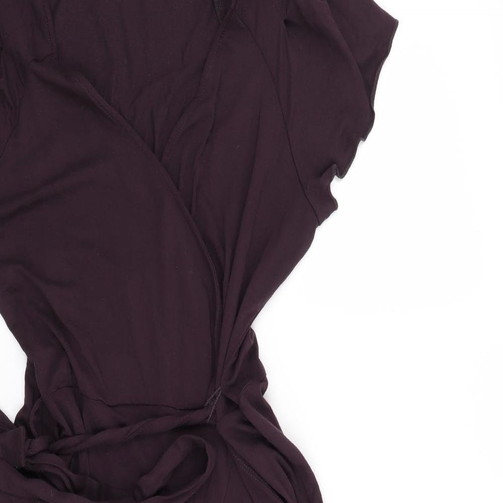 Marks and Spencer Womens Purple   Wrap Dress  Size 14