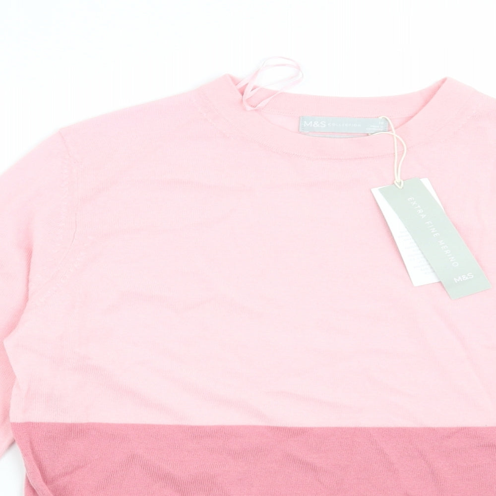 Marks and Spencer Womens Pink   Pullover Jumper Size 10