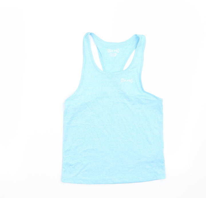 USA Pro Girls Blue Basic T-Shirt Size 7-8 Years