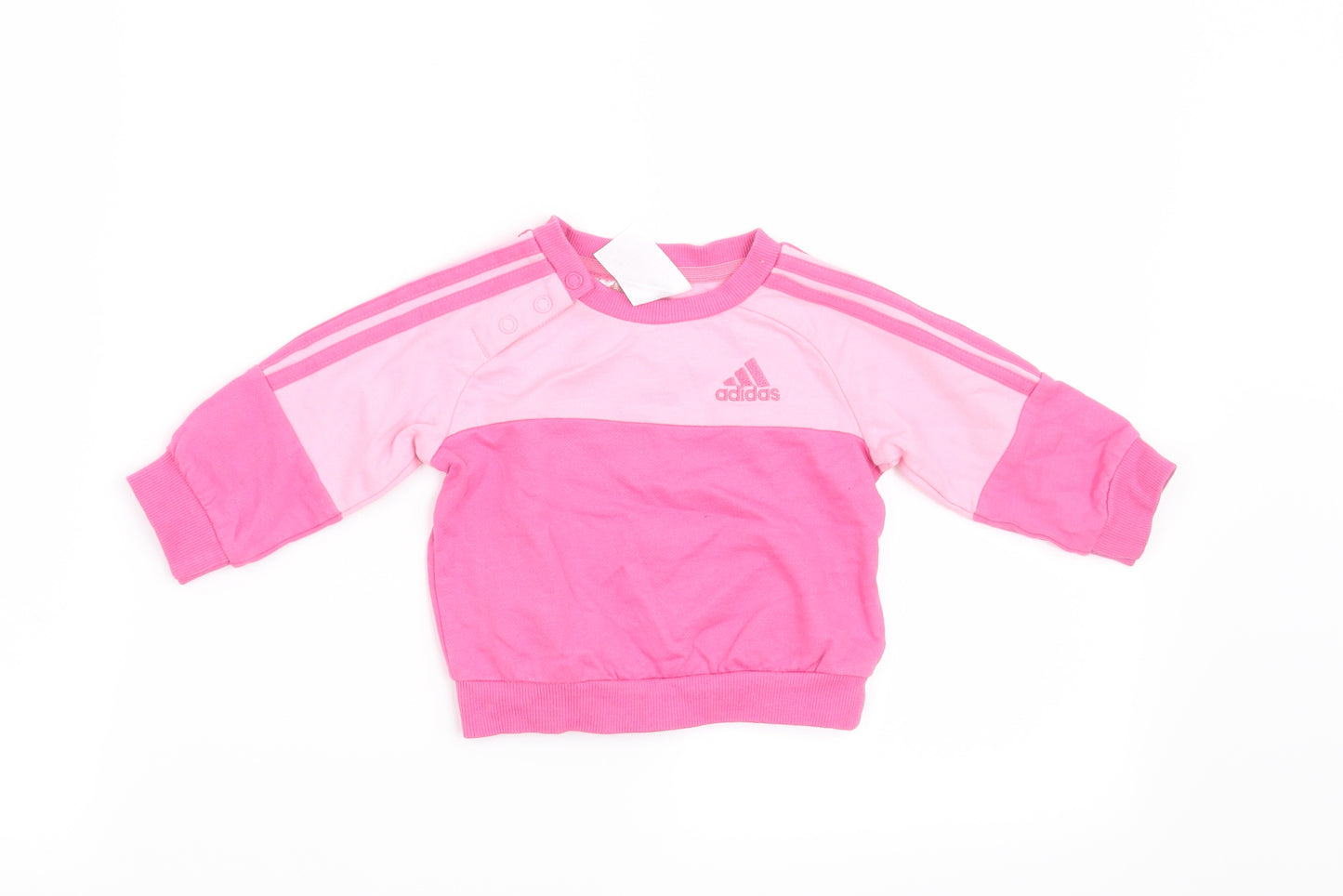 adidas Girls Pink   Pullover Jumper Size 0-3 Months