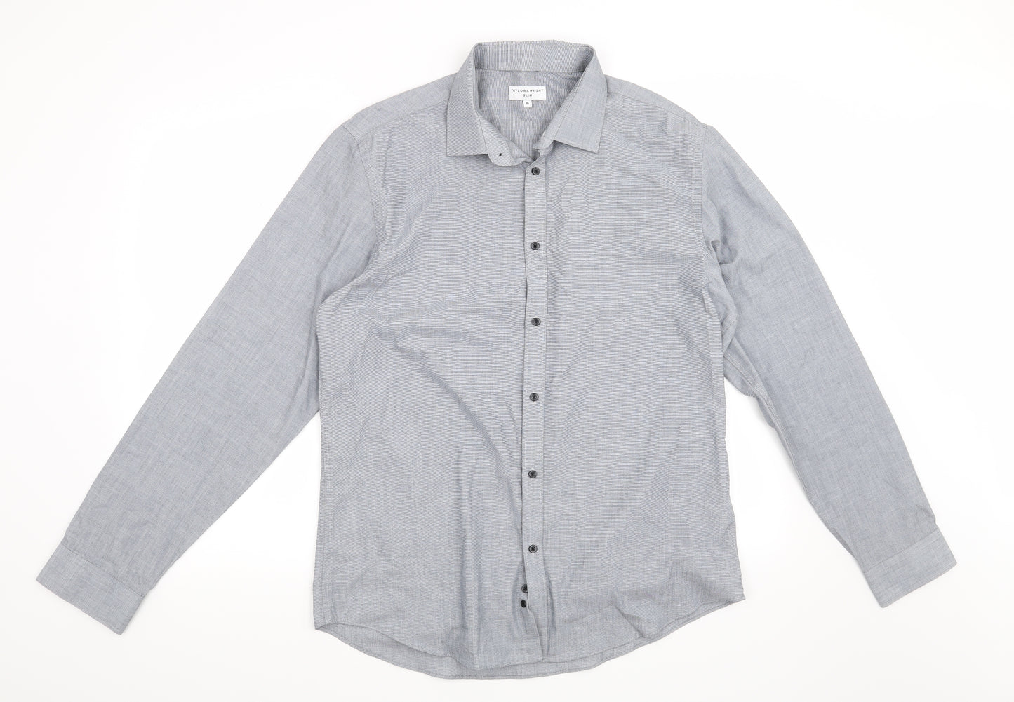 Taylor & Wright Mens Grey    Button-Up Size 16