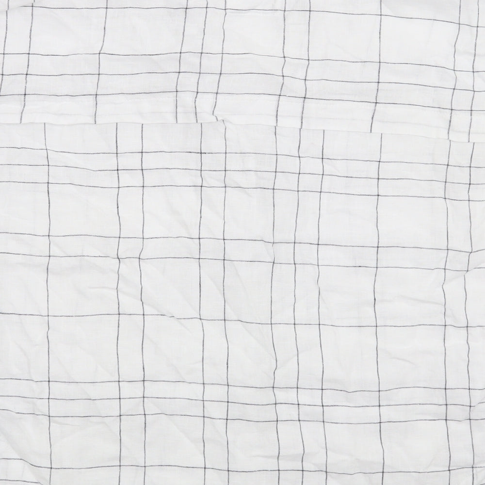 Marks and Spencer Womens White Check  Basic Blouse Size 14