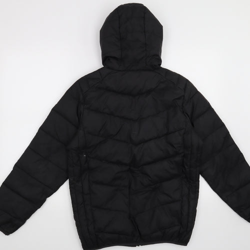 ellesse Boys Black   Overcoat Coat Size 13-14 Years