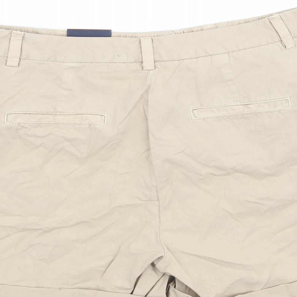 Marks and Spencer Womens Beige   Chino Shorts Size 10