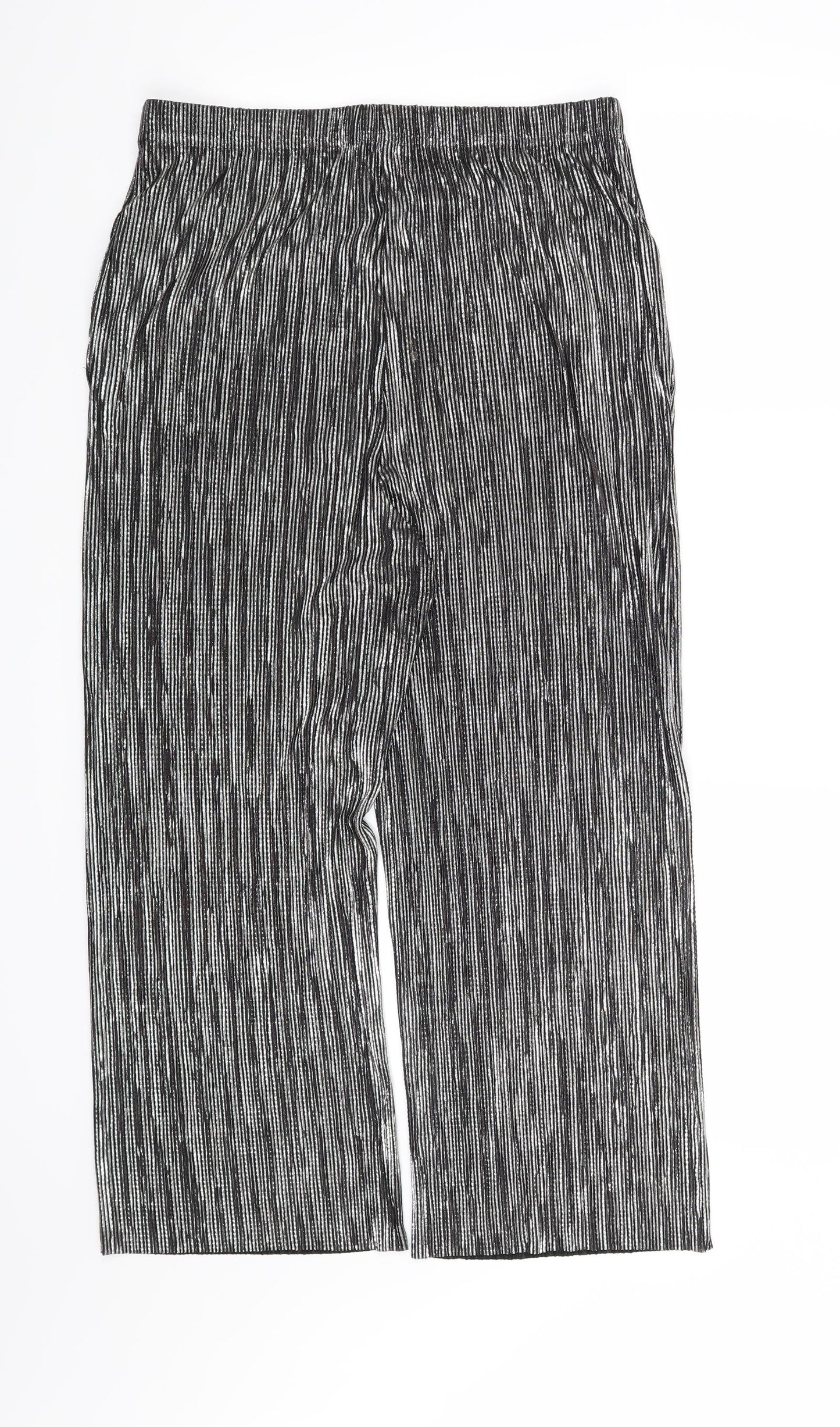 Topshop Womens Silver   Trousers  Size 14 L25 in