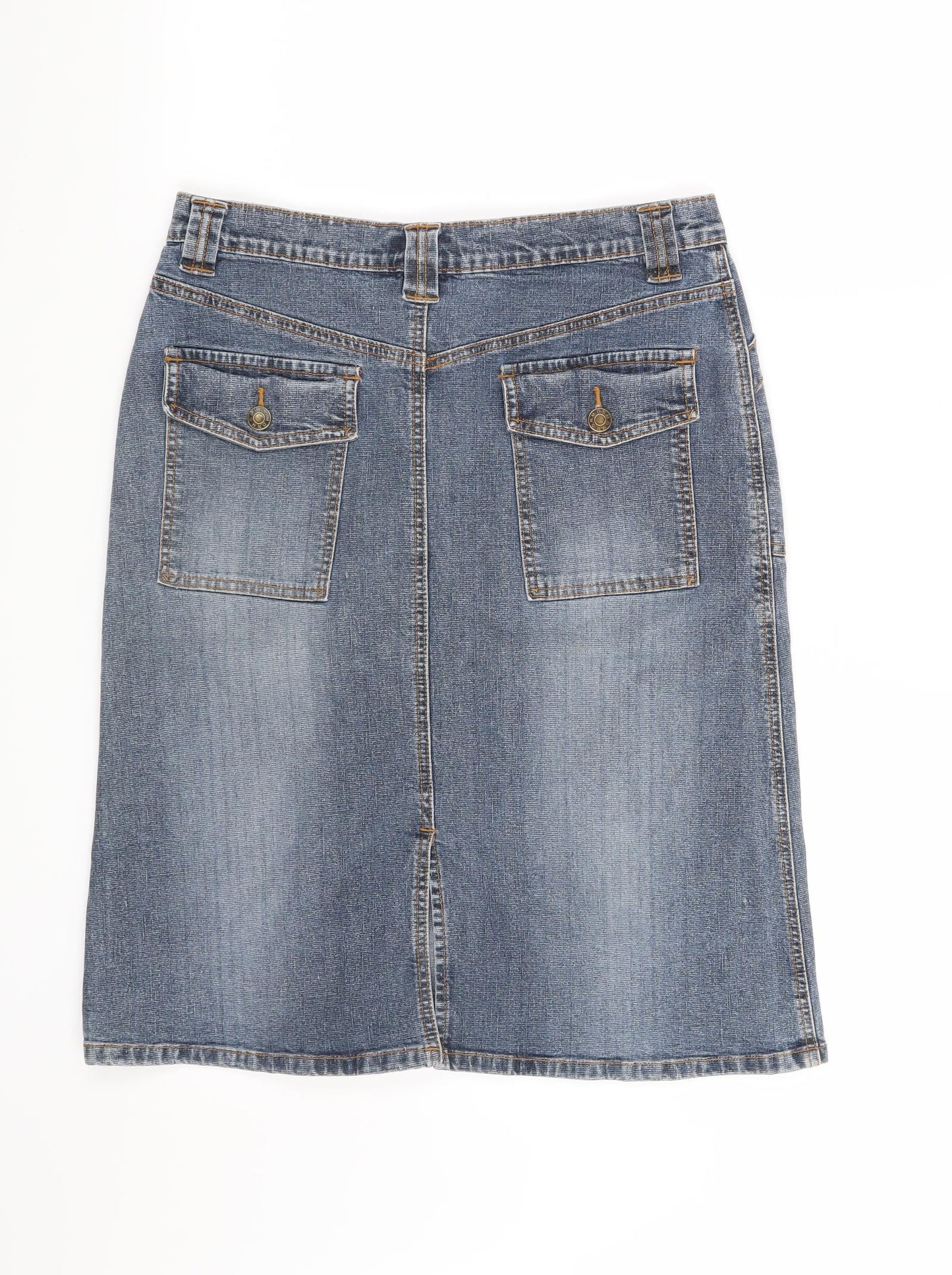 Preworn Womens Blue   A-Line Skirt Size 12