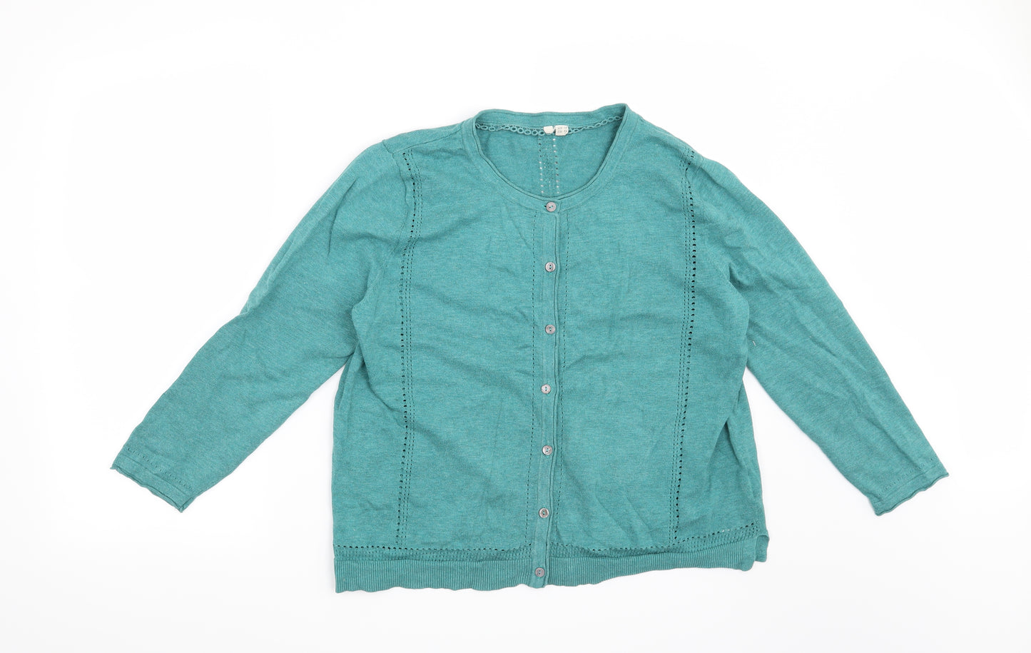 White Stuff Womens Green   Cardigan Jumper Size 18