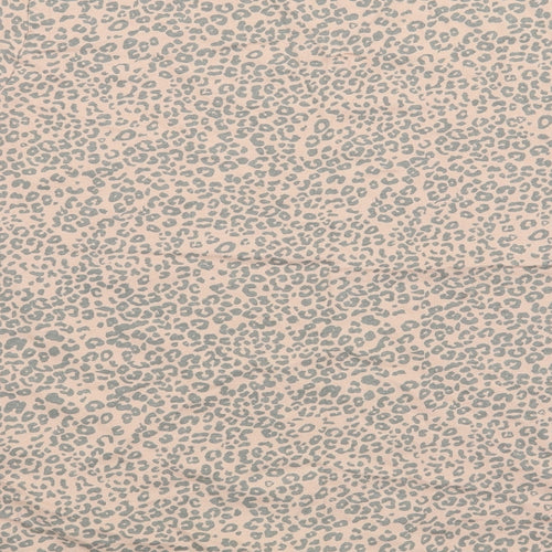 French Connection Womens Beige Animal Print  Basic T-Shirt Size S
