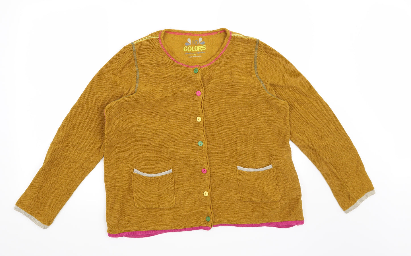 Preworn Womens Yellow   Cardigan Jumper Size M