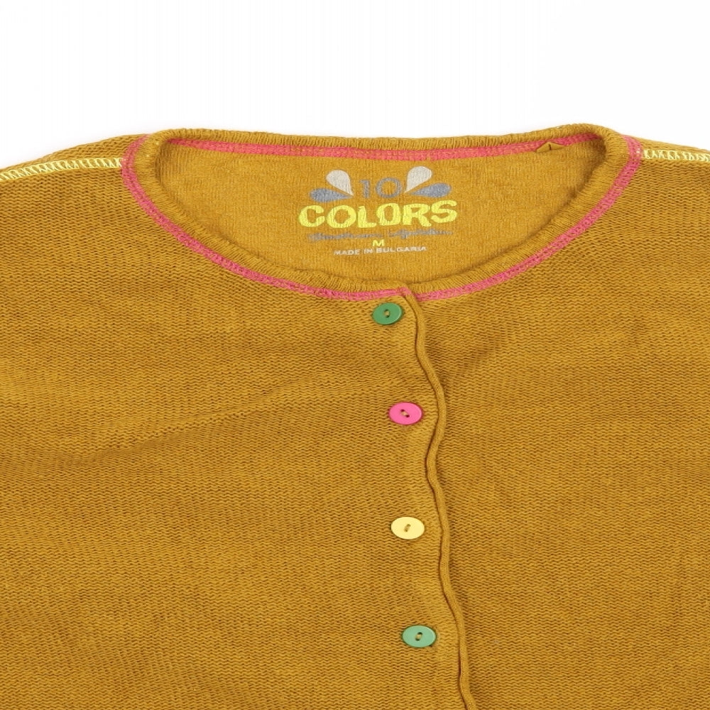 Preworn Womens Yellow   Cardigan Jumper Size M