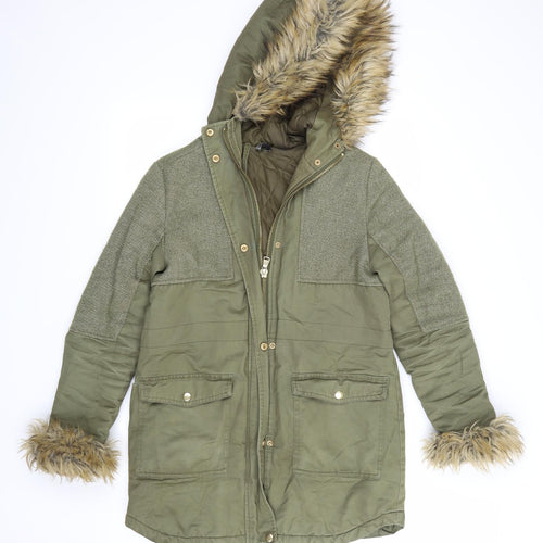 Influence Womens Green   Parka Coat Size 8