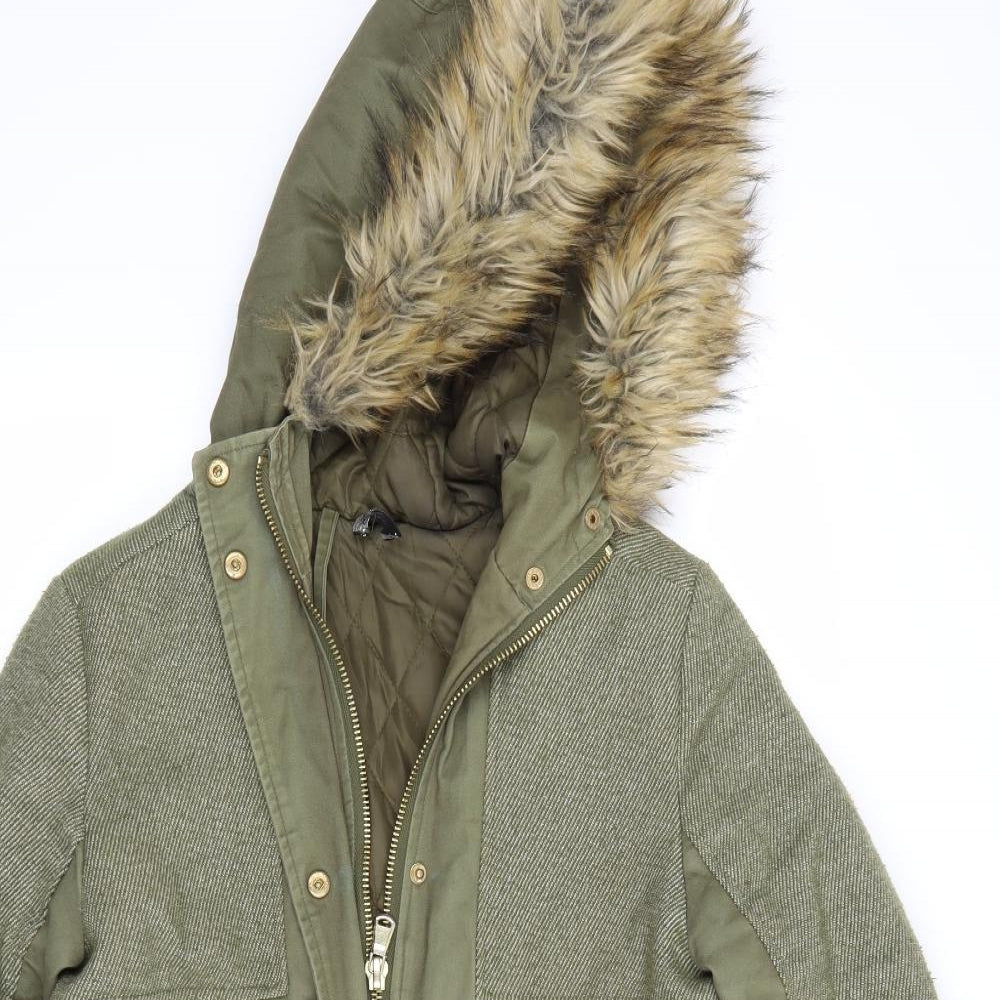 Influence Womens Green   Parka Coat Size 8