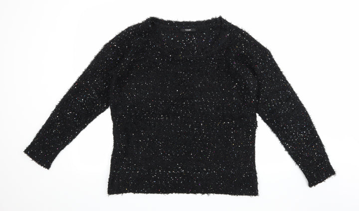 George Womens Black  Knit Pullover Jumper Size 14