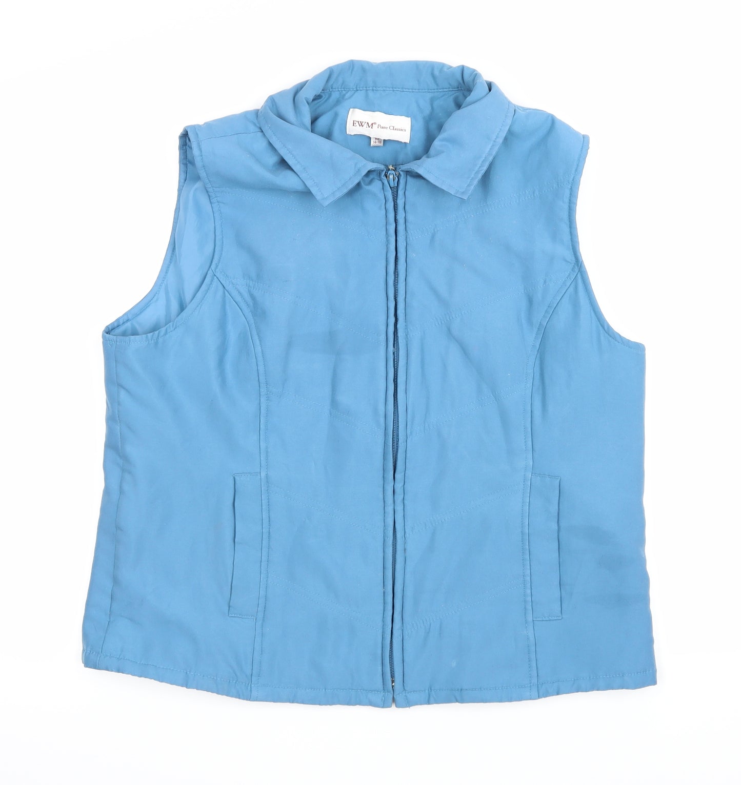EWM Womens Blue   Gilet Coat Size M