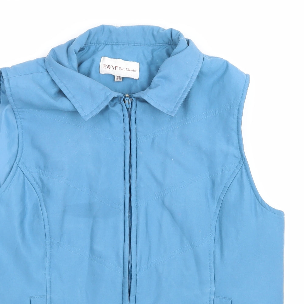 EWM Womens Blue   Gilet Coat Size M