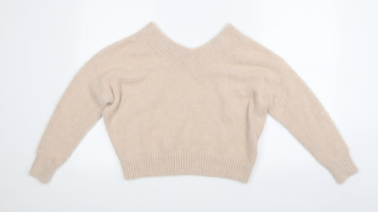 New Look Girls Pink  Knit Pullover Jumper Size 12-13 Years  - Fluffy