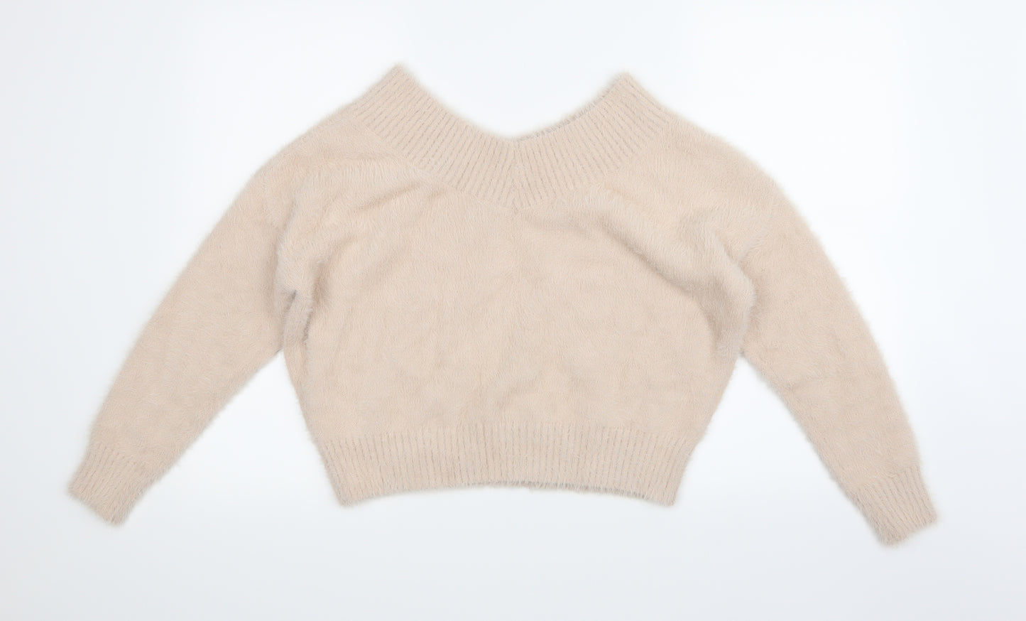 New Look Girls Pink  Knit Pullover Jumper Size 12-13 Years  - Fluffy