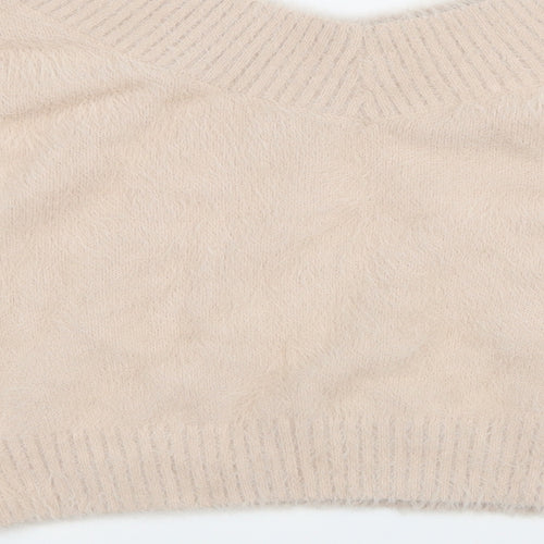 New Look Girls Pink  Knit Pullover Jumper Size 12-13 Years  - Fluffy
