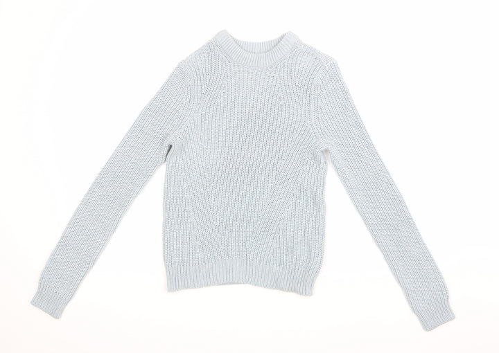 H&M Womens Blue  Knit Pullover Jumper Size XS