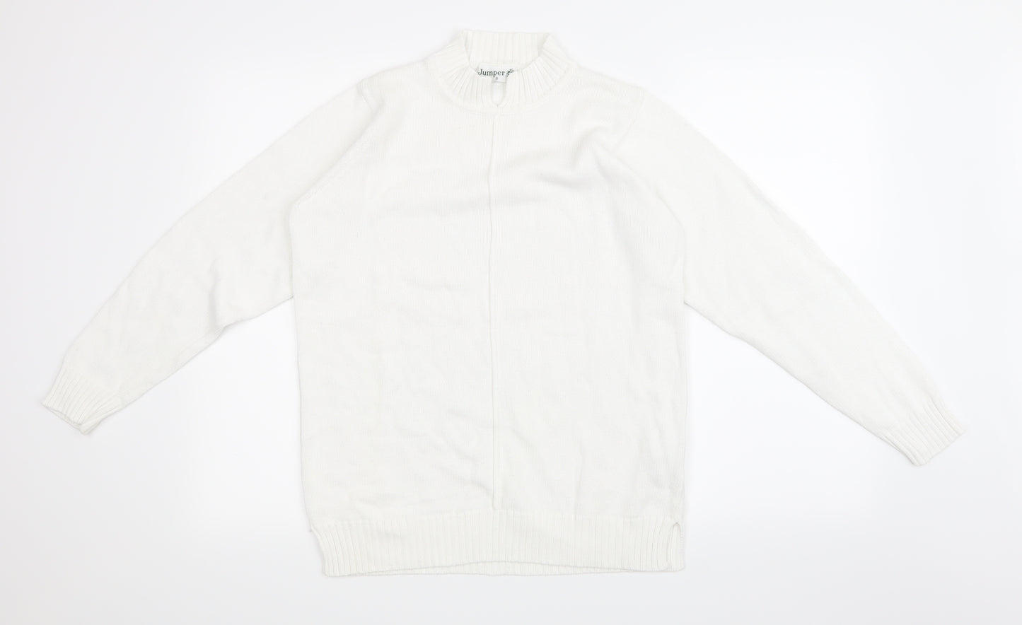Jumper Womens White  Knit Pullover Jumper Size S