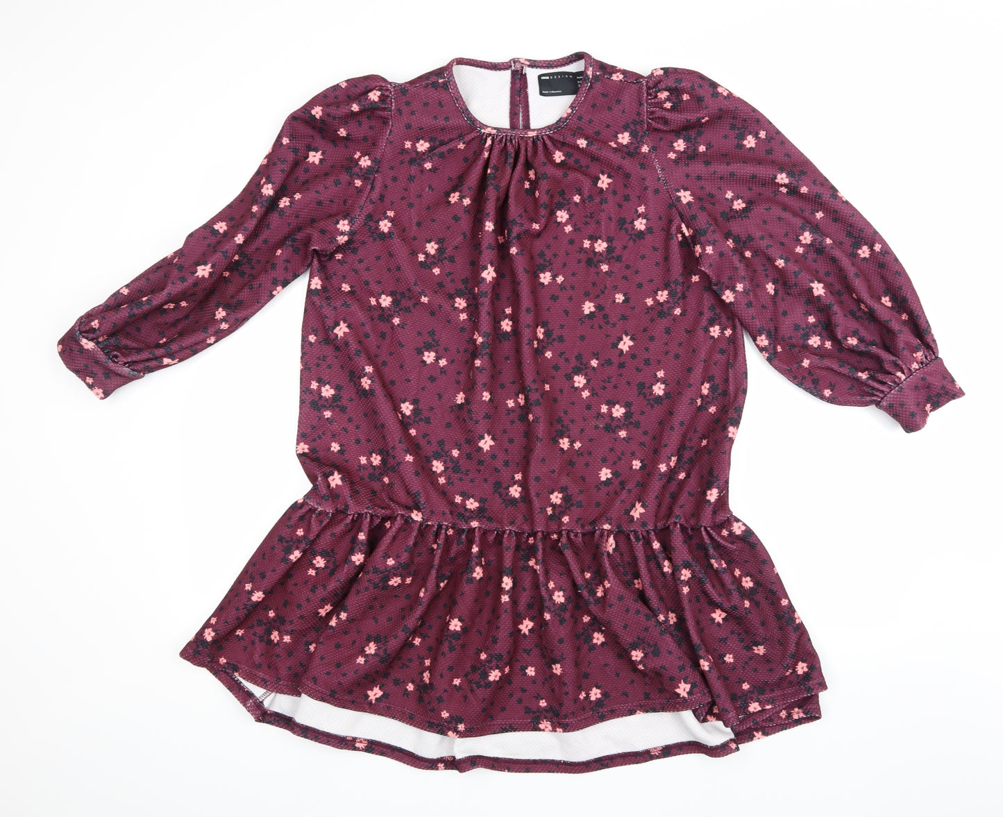 ASOS Womens Purple Floral  A-Line  Size 12