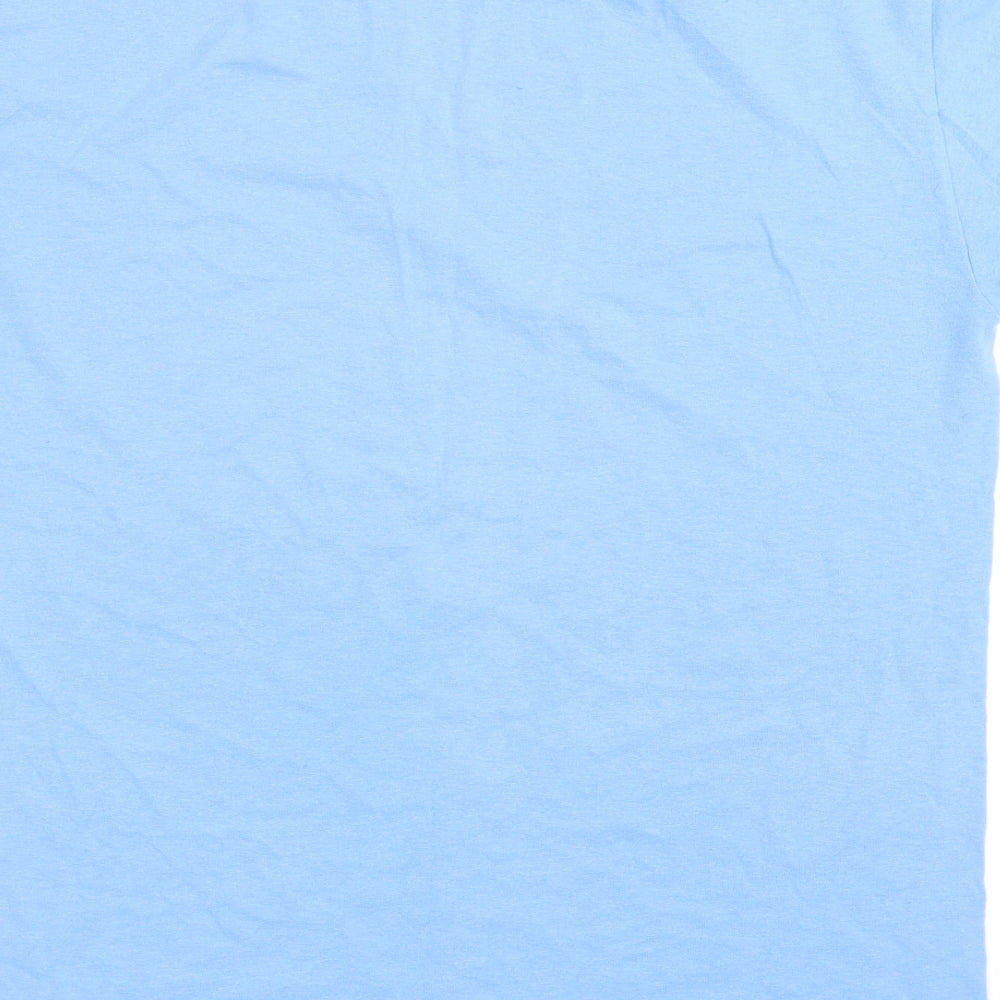 Gildan Mens Blue    T-Shirt Size L