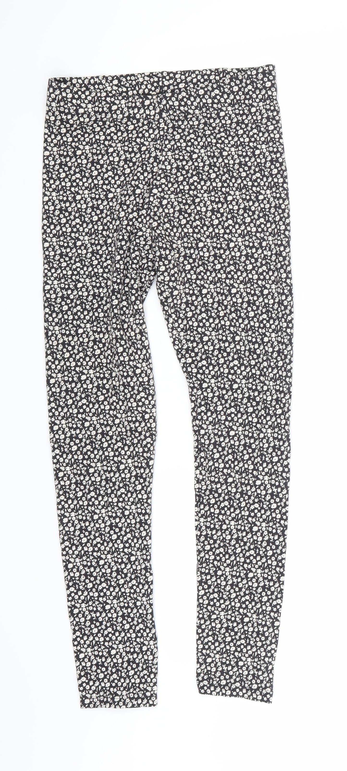 Marks and Spencer Girls Blue Floral  Jegging Trousers Size 13-14 Years