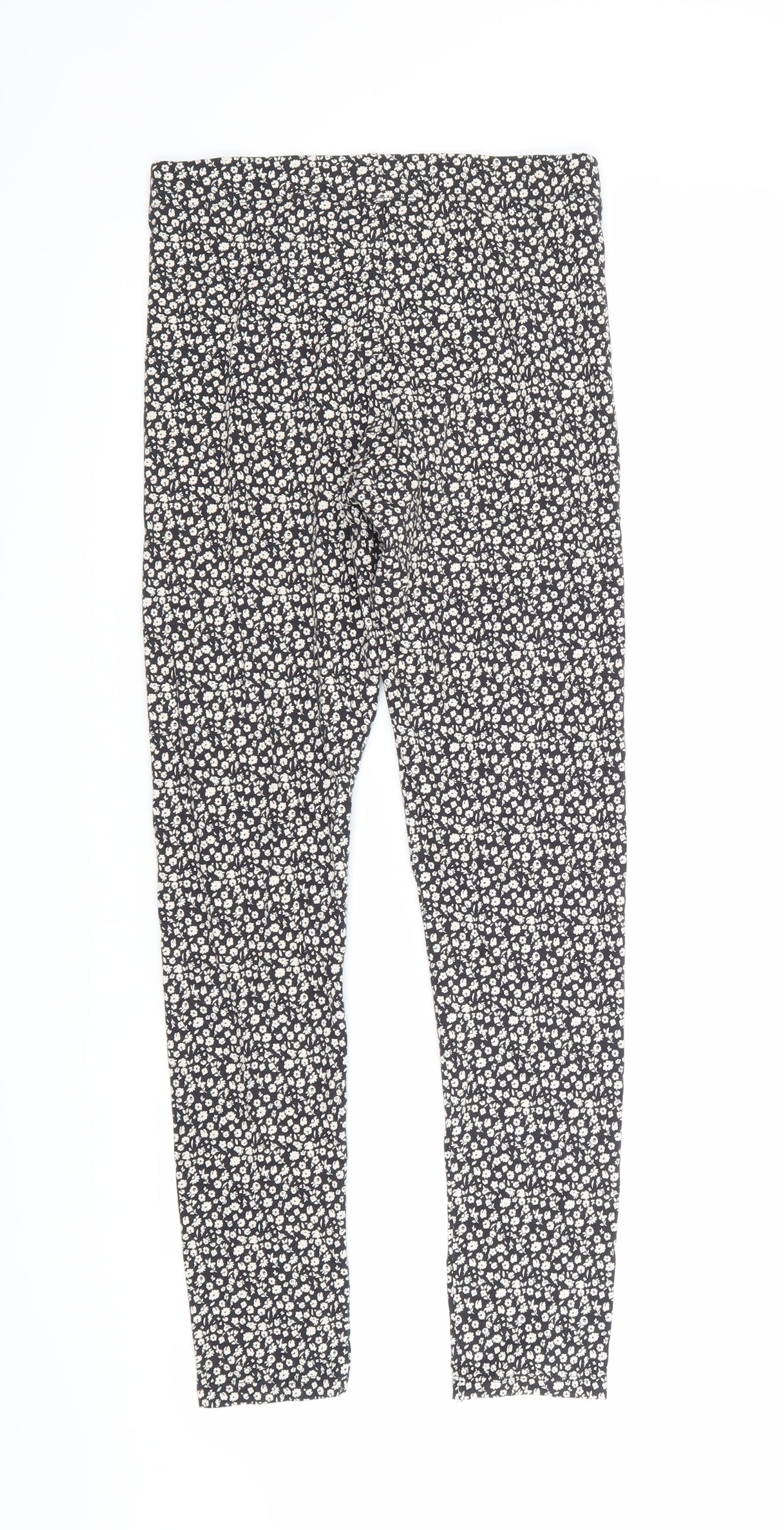 Marks and Spencer Girls Blue Floral  Jegging Trousers Size 13-14 Years
