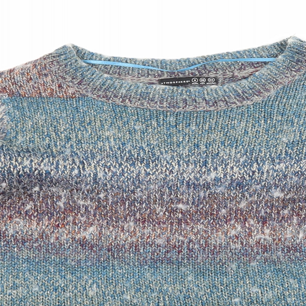 Atmosphere Womens Blue  Knit Pullover Jumper Size 8