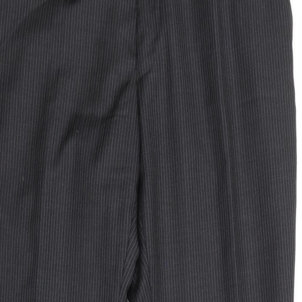 Preworn Mens Grey Striped  Trousers  Size 38 in L30 in